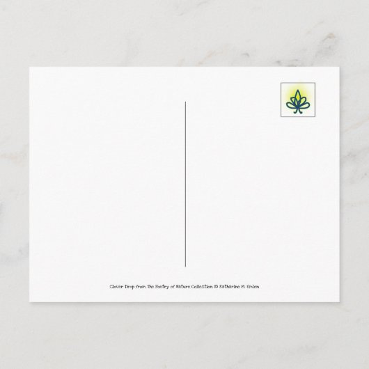 Klee mit Taube, Friedlicher Atlas Postkarte (Rückseite)