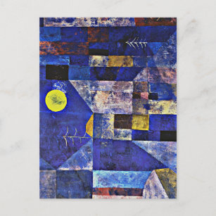 Klee - Mondlicht, abstrakte Malerei Postkarte