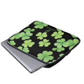Klee-Monogramm-Laptop-Hülle Laptopschutzhülle (Vorne Knopf)