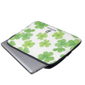 Klee-Monogramm-Laptop-Hülle Laptopschutzhülle (Vorne Knopf)