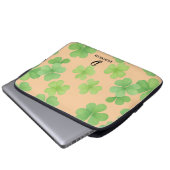 Klee-Monogramm-Laptophülle Laptopschutzhülle (Vorne Knopf)