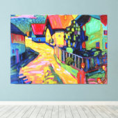 Klee - Murnau Straße mit Frauen Leinwanddruck (Insitu (Holzboden))