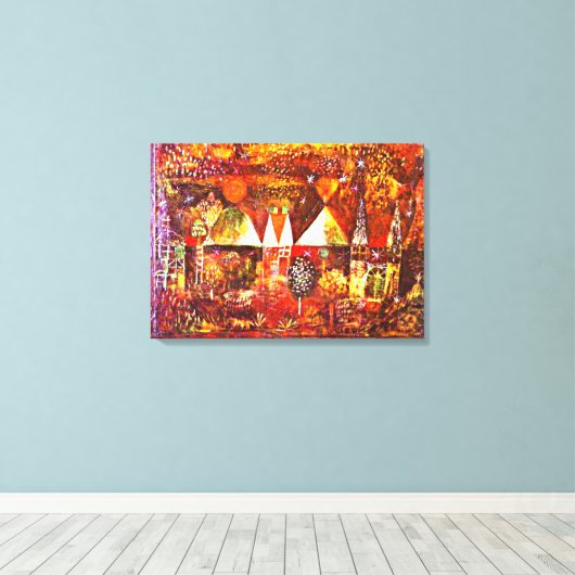 Klee - Nachtfeste Leinwanddruck (Insitu (Holzboden))