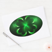 Klee Ovaler Aufkleber (Umschlag)