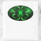 Klee Ovaler Aufkleber (Tasche)