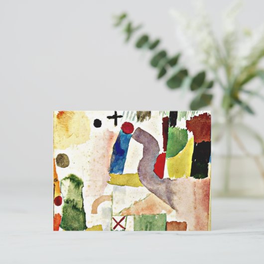 Klee - Pathetische Wasserfarbe Postkarte (Stehend Vorderseite)
