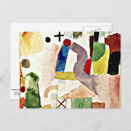 Klee - Pathetische Wasserfarbe Postkarte (Vorne/Hinten)