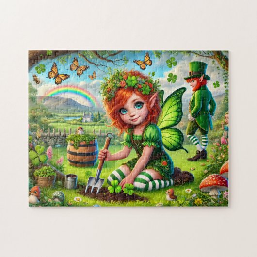 Klee Pixie-Puzzle, Feeen Leprechaun St. Patrick's Puzzle (Horizontal)