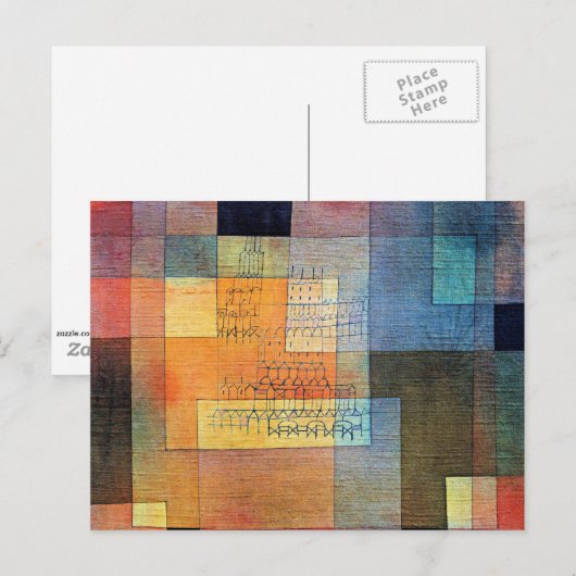 Klee - Polyphonische Architektur Postkarte (Vorne/Hinten)