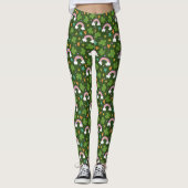 Klee-Regenbogen-St.-Patricks-Tag-Muster Leggings (Vorderseite)