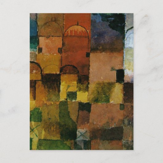 Klee - Rot-Weiß-Domes-Malerei Postkarte (Vorderseite)