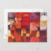 Klee - Rote und weiße Cupolas Postkarte (Vorne/Hinten)