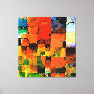 Klee - Rote und Weiße Domen, abstrakte Malerei, Leinwanddruck