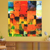 Klee - Rote und Weiße Domen, abstrakte Malerei, Leinwanddruck (Insitu (Wohnzimmer))