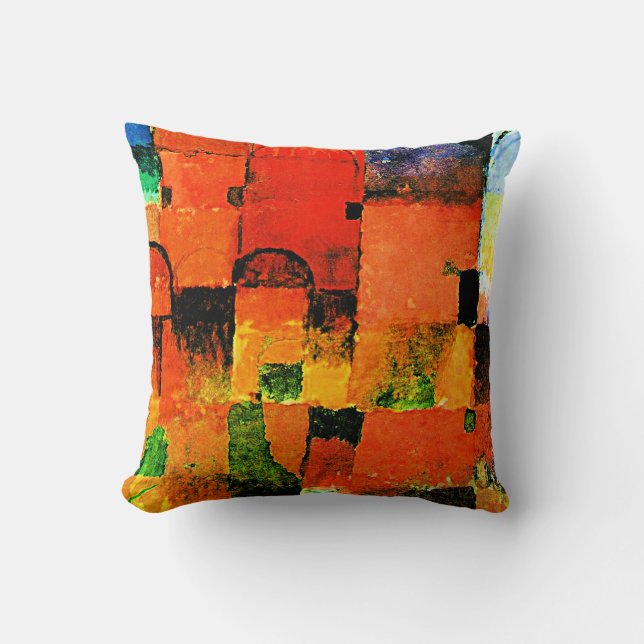 Klee - Rote und weiße Domes 2021 groß Kissen (Vorderseite)