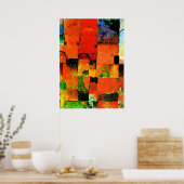 Klee - Rote und weiße Domes Poster (Küche)