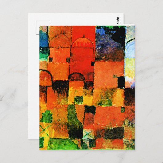 Klee - Rote und weiße Domes, Postkarte (Vorne/Hinten)