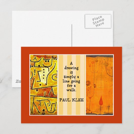 Klee - Sammlung und Kunstwerk Postkarte (Vorne/Hinten)