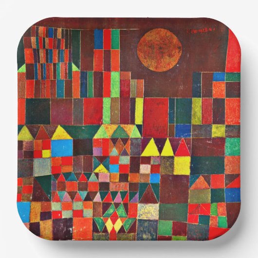 Klee - Schloss und Sonne Pappteller (Vorderseite)