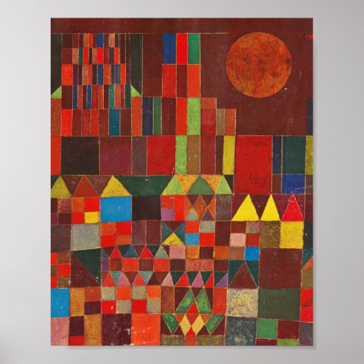 Klee - Schloss und Sonne Poster (Vorne)