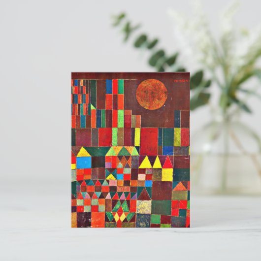 Klee - Schloss und Sonne Postkarte (Stehend Vorderseite)