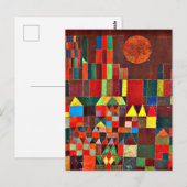 Klee - Schloss und Sonne Postkarte (Vorne/Hinten)