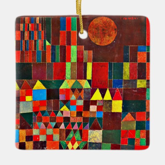 Klee - Schloss und Sun Keramikornament (Vorderseite)