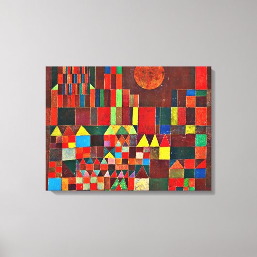 Klee - Schloss und Sun Leinwanddruck (Vorderseite)