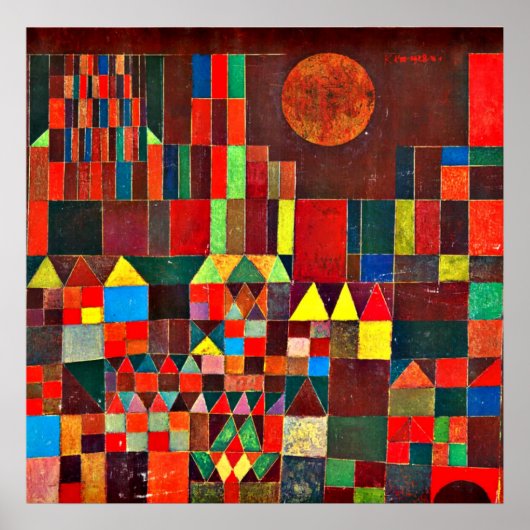 Klee - Schloss und Sun Poster (Vorne)