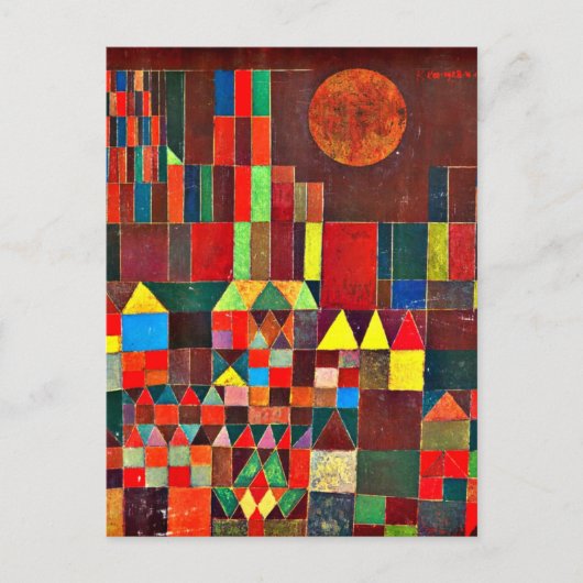 Klee - Schloss und Sun Postkarte (Vorderseite)