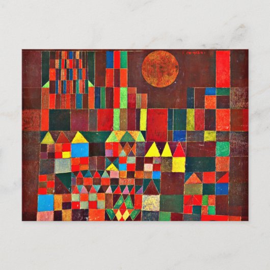 Klee - Schloss und Sun Postkarte (Vorderseite)