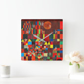 Klee - Schloss und Sun Quadratische Wanduhr (Zuhause)
