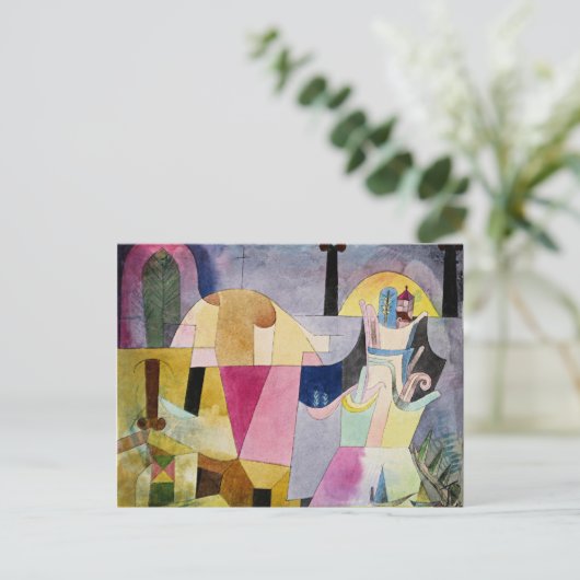 Klee - Schwarze Säulen in einer Landschaft Postkarte (Stehend Vorderseite)