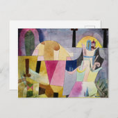 Klee - Schwarze Säulen in einer Landschaft Postkarte (Vorne/Hinten)