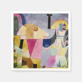 Klee - Schwarze Säulen in einer Landschaft Serviette (Vorderseite)