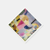 Klee - Schwarze Säulen in einer Landschaft Serviette (Ecke)