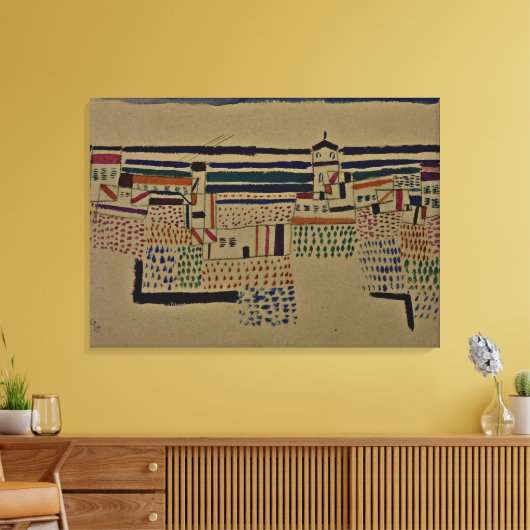 Klee - Seaside Resort in Südfrankreich Leinwanddruck (Insitu (Wohnzimmer))