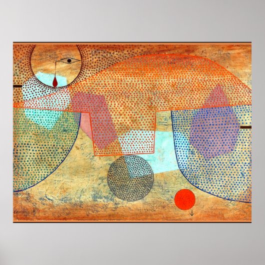 Klee - Sonnenuntergang, abstraktes Kunstwerk, Poster (Vorne)
