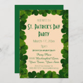 Klee-St Patrick TagesParty Einladung (Vorne/Hinten)