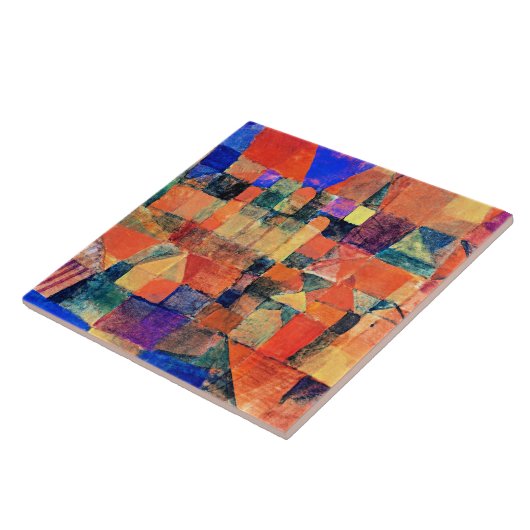 Klee - Stadt mit den drei Domes Fliese (Seite)