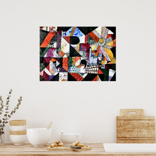 Klee - Stadt R; Kunstwerk Paul Klee Poster (Küche)