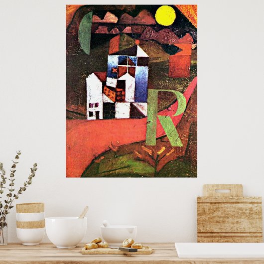 Klee - Stadt R Poster (Küche)