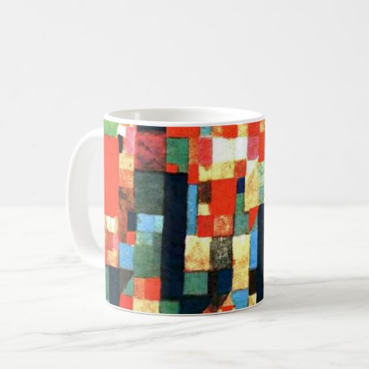 Klee - Stadtbild mit Rot und Grün Kaffeetasse (Vorderseite Links)