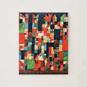 Klee - Stadtbild mit rot und grün Puzzle (Vertikal)
