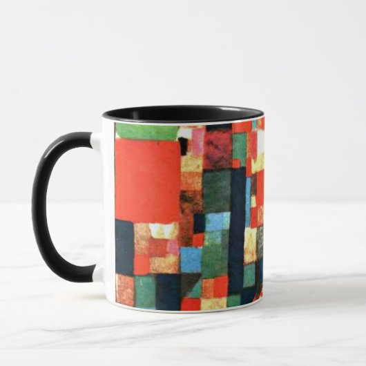 Klee - Stadtbild mit Rot und Grün Tasse (Links)