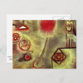 Klee - Stillleben mit Tierstatuette Postkarte (Vorne/Hinten)