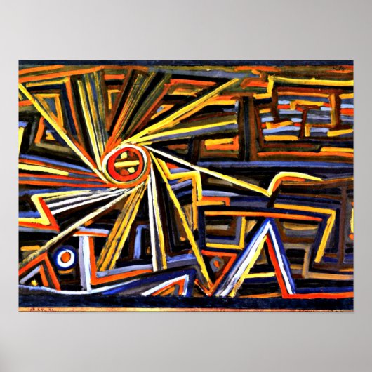 Klee - Strahlung und Rotation Poster (Vorne)