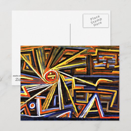 Klee - Strahlung und Rotation Postkarte (Vorne/Hinten)