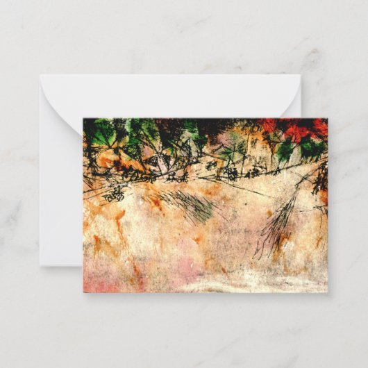 Klee - Straßenübergang (Kohle zeichnend) Mitteilungskarte (Vorderseite)