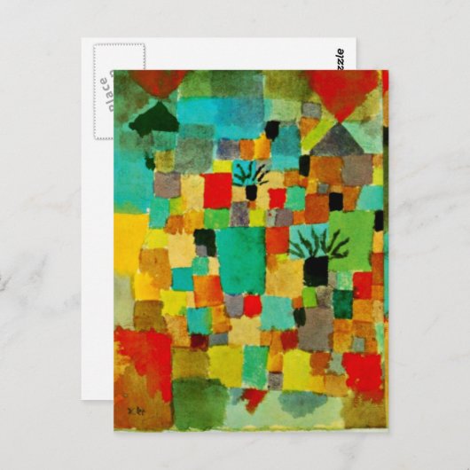 Klee - Südtunesische Gärten-1919 Postkarte (Vorne/Hinten)